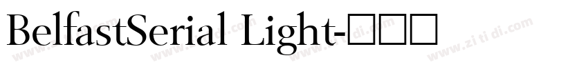 BelfastSerial Light字体转换